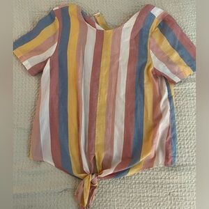 Madewell Button Back Tie Shirt